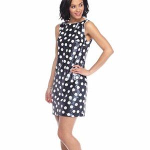 maia Sequin Polka Dot Sheath Dress